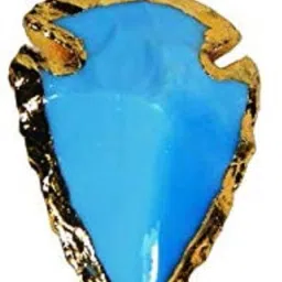 Firoza Turquoise Arrowhead Locket stone Regular Asymmetrical Crystal Stone-image-53