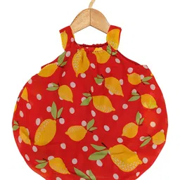 Creative Kids Infant Girls Conversational Printed Balloon Dress With Attached Bodysuit-picture-2