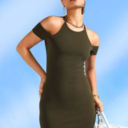 Veni Vidi Vici Women Cold-Shoulder Sleeves Bodycon Mini Dress-image-75