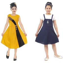 BAESD Pack of 2 Round Neck A Line Dress-image-76
