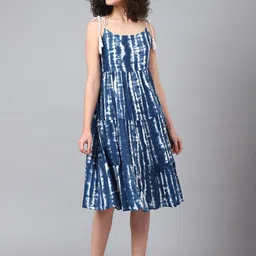 vibes by deebaco DEEBACO Tie and Dye Shoulder Straps Tier Empire Dress-picture-11