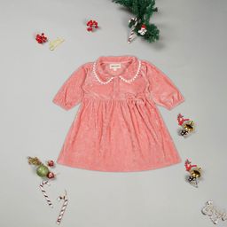 LITTLE GINNIE Girls Self Design A-Line Dress-picture-23