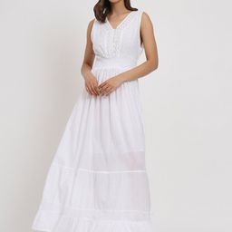 VELDRESS Self Design Maxi Dress-image-80