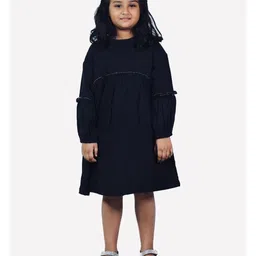 BAESD Girls Cotton Long Sleeves A-line Dress-image-24