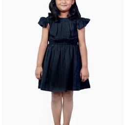 BAESD Girls Striped Gathered Or Pleated Cotton A Line Dress-image-34
