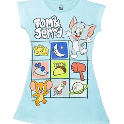 Tom & Jerry by Wear Your Mind Blue A-Line Dress-image-13
