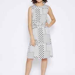 Crimsoune Club White A-Line Dress-image-29