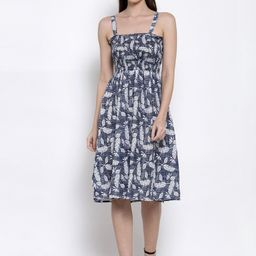 KLOTTHE Women Blue Floral Dress-picture-26