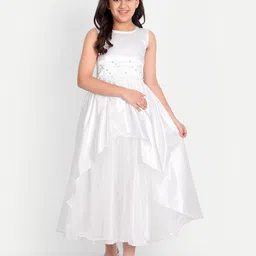 TILISM Embellished Net Fit & Flare Maxi Dress-6