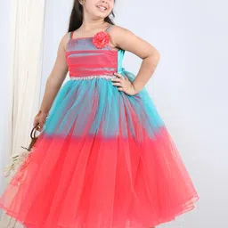 Toy Balloon kids Girls Sequinned Net Fit & Flare Maxi Dress-image-52