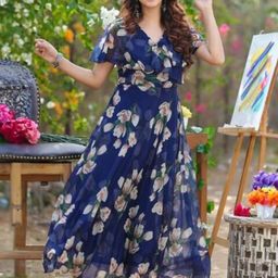 BAESD Floral Print Ruffled Fit & Flare Maxi Dress-picture-57