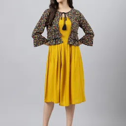 Vibes by Vibes by Deebaco Smocked Fit & Flare Dress With Shrug-picture-24