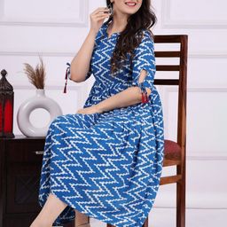 FCV Printed Fit & Flare Midi Dress-image-91