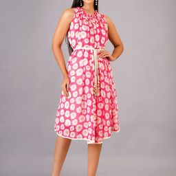 BAESD Georgette Fit & Flare Midi Dress-image-20