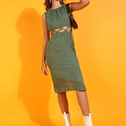 PRETTY LOVING THING  Round neck Sleeveless Sheath Maxi Dress-image-85