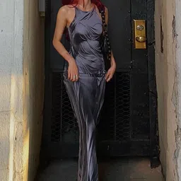 StyleCast Black Shoulder Straps Bodycon Maxi Dress-image-94