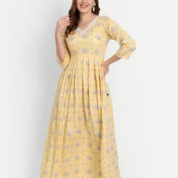 githaan Floral Printed Maxi Fit & Flare Dress-picture-22
