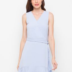 Globus Women Blue Solid Fit & Flare Dress-image-66