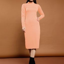 Athena Immutable Women High Neck Bodycon Midi Dress-image-32