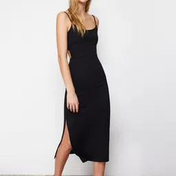 Trendyol Women  Shoulder Straps Bodycon Midi Dress-image-91