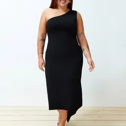 Trendyol One Shoulder Midi Sheath Dress-picture-27