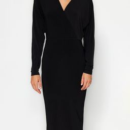 Trendyol V-Neck Bodycon Midi Dress-image-38