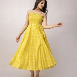 KALINI Ethnic Motifs Print Bodycon Midi Dress-image-22