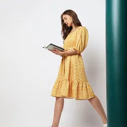 Vero Moda Floral Printed A-Line Dress-picture-31