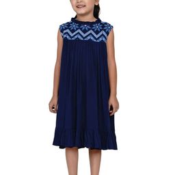 Bitiya by Bhama Girls Embroidered A-Line Midi Dress-image-20