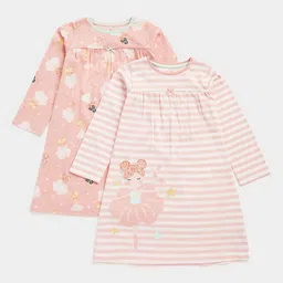 mothercare Pack of 2  Striped A-Line Dress-image-8