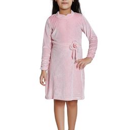 Peppermint Self Design A-Line Dress With Corsage-picture-11