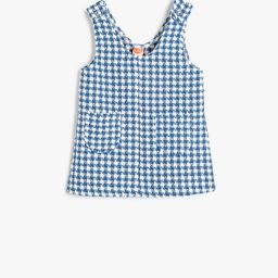 Koton Girls Checked Sleeveless A-Line Dress-image-52