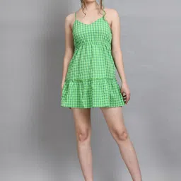 PRETTY LOVING THING Checked Fit & Flare Dress-image-64