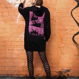 DressBerry Women Printed Hooded Jumper Dress-image-7