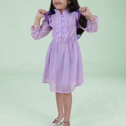 KiddoPanti Girls Long Sleeves A-Line Dress-image-75
