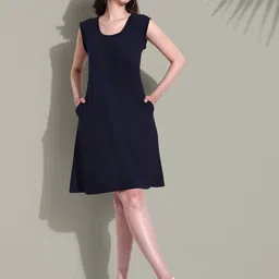 CUPID Sleeveless Cotton A-Line Dress-image-38