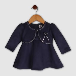 BAESD Girls Round Neck Embellished A-Line Dress-image-13