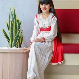 BAESD Colourblocked Round Neck Long Sleeves Georgette A-Line Dress-image-22