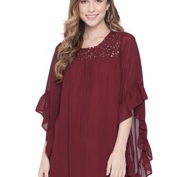 ALL WAYS YOU Flared Sleeve Georgette A-Line Dress-image-95