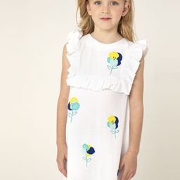 Cherry Crumble Girls Off White Orchid Pique A-Line Dress-picture-12