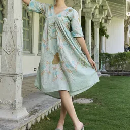 Kesudi Women Floral Printed  A-Line Dress-image-14
