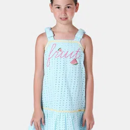 One Friday Girls Blue A-Line Dress-picture-21