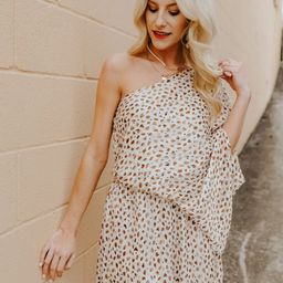 BAESD One Shoulder Floral Print Crepe A-Line Dress-image-98