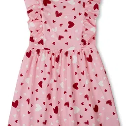Gini and Jony Girls Conversational Printed Cotton Fit & Flare Dress-image-46