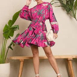 Uptownie Godet Cotton Fit & Flare Dress-image-36