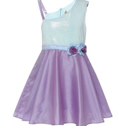 A Little Fable Girls Purple & Blue Embellished Fit & Flare Dress-picture-27