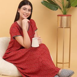 Sweet Dreams Printed Cotton Maxi Nightdress-picture-24