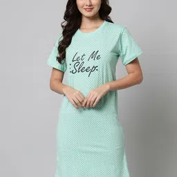SEPHANI Printed T- Shirt Pure Cotton Nightdress-picture-40