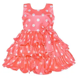 Wish Karo Peach-Coloured Satin Dress-image-4