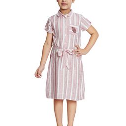 Peppermint Girls Striped Cotton Shirt Dress-picture-37
